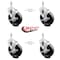 Service Caster 5 Inch Phenolic Wheel Swivel 3/8 Inch Threaded Stem Caster Set with Brake SCC SCC-TS20S514-PHR-TLB-381615-4 - alternate 3